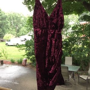 Tight, faux velvet mini dress